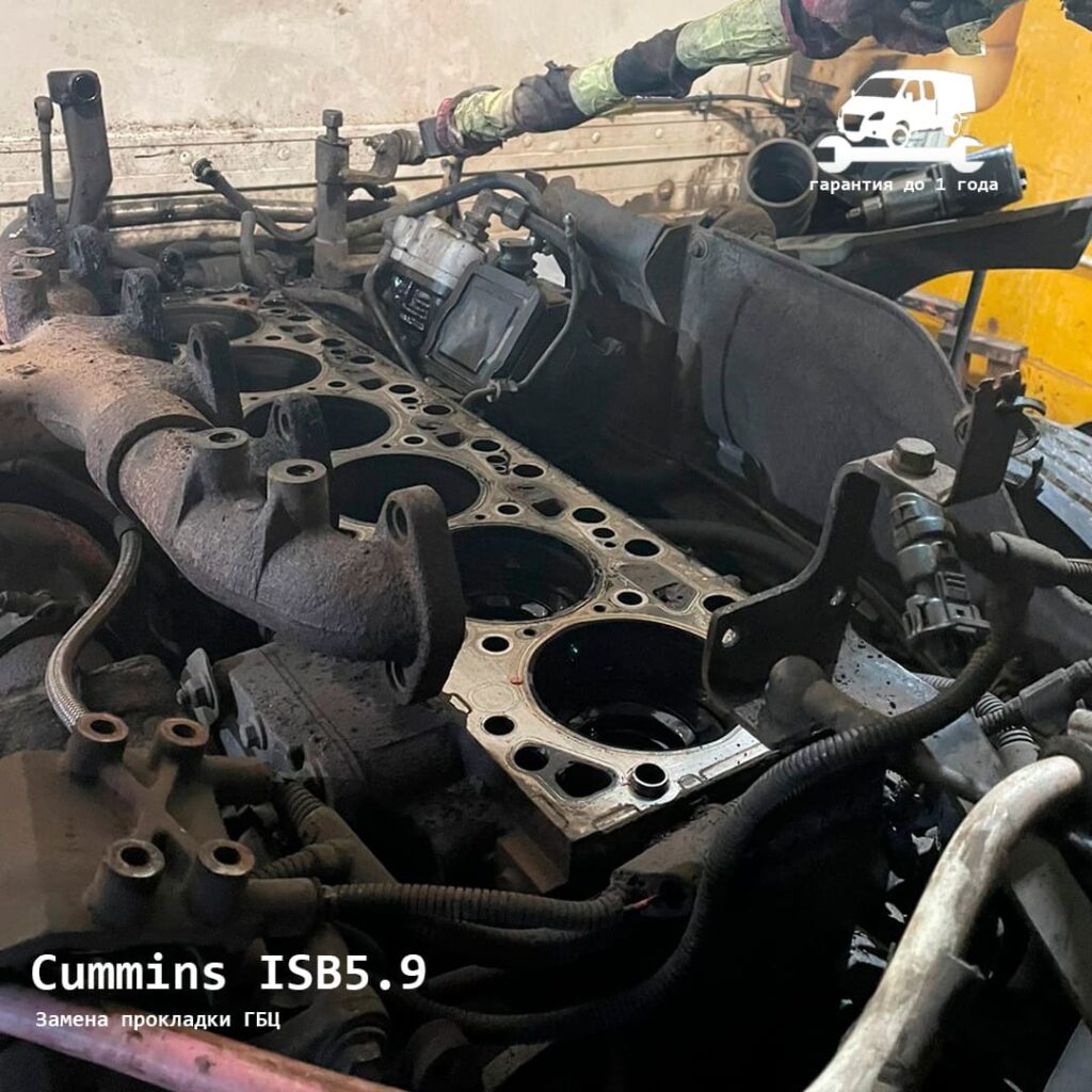 Замена прокладки ГБЦ на авто Daf LF45 с Cummins ISB5.9 - Ремонт и  диагностика двигателей Cummins